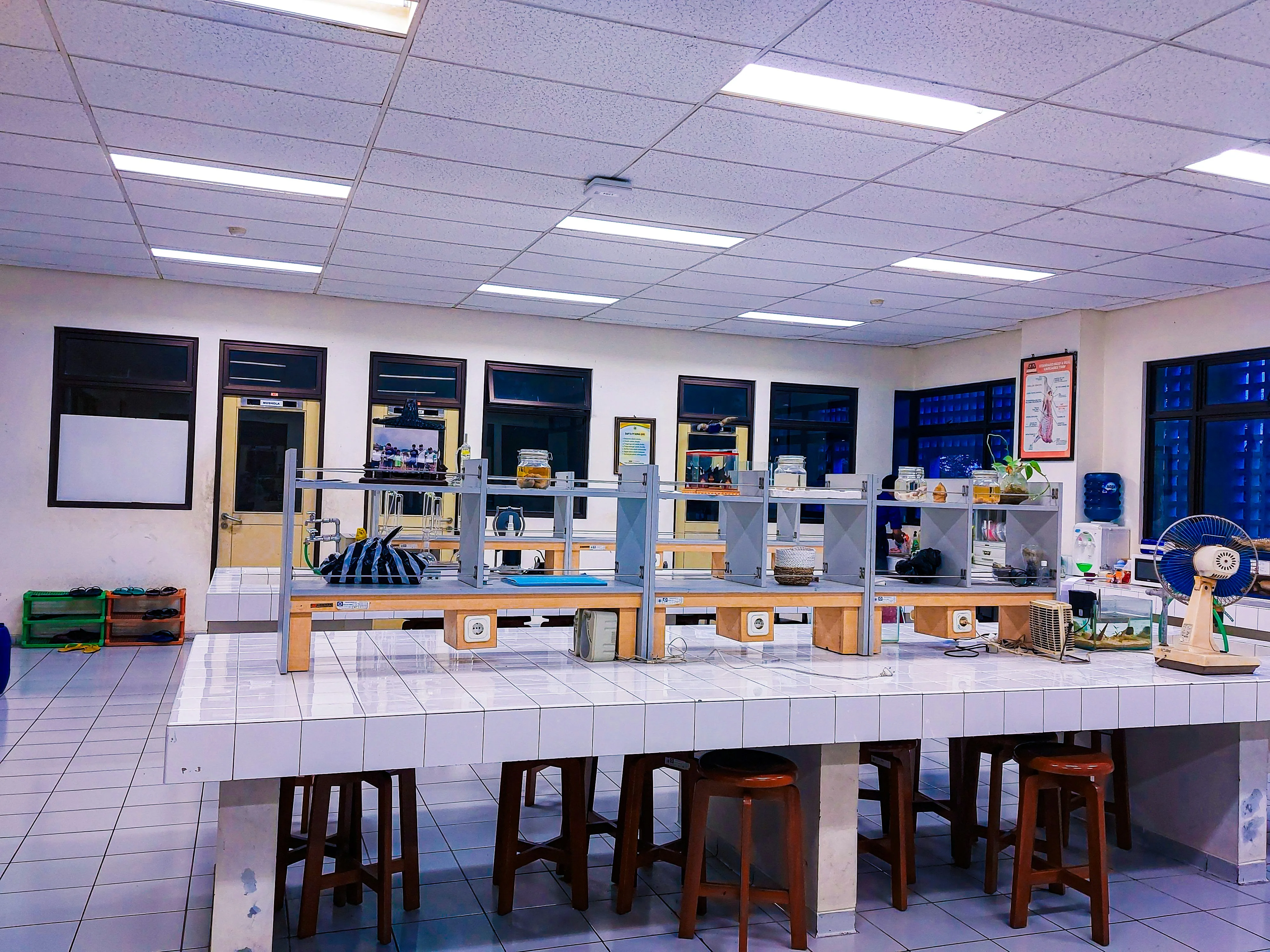 Newly built school campus exterior